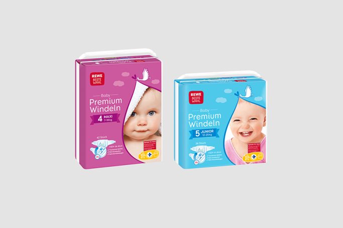 Rewe Windeln, Agentur Hajok Design