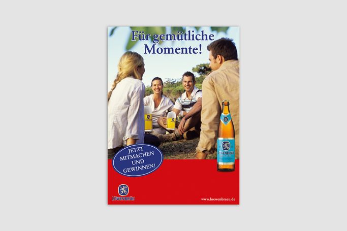 Werbeplakat Löwenbräu. Werbeagentur RUPP